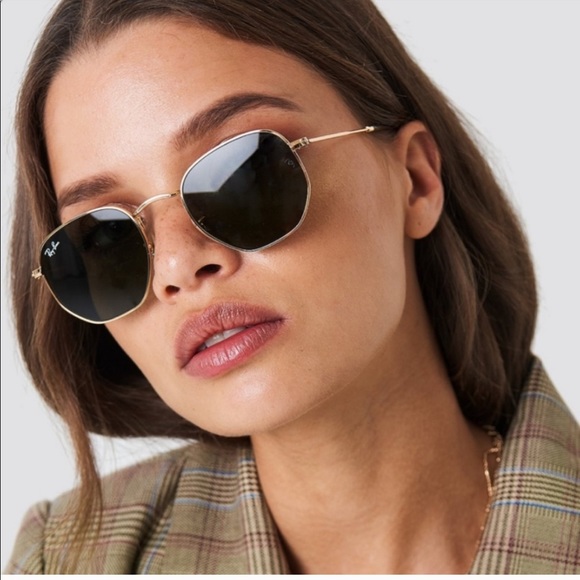ray ban large hexagonal